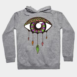 Boho Eye - Green, Purple and Pink Hoodie